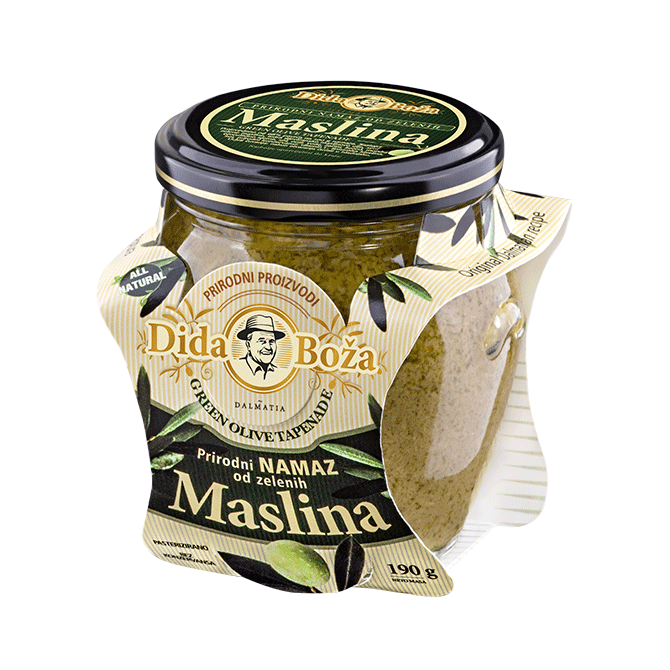 Dida Boža prirodna tapenada od zelenih maslina 190g
