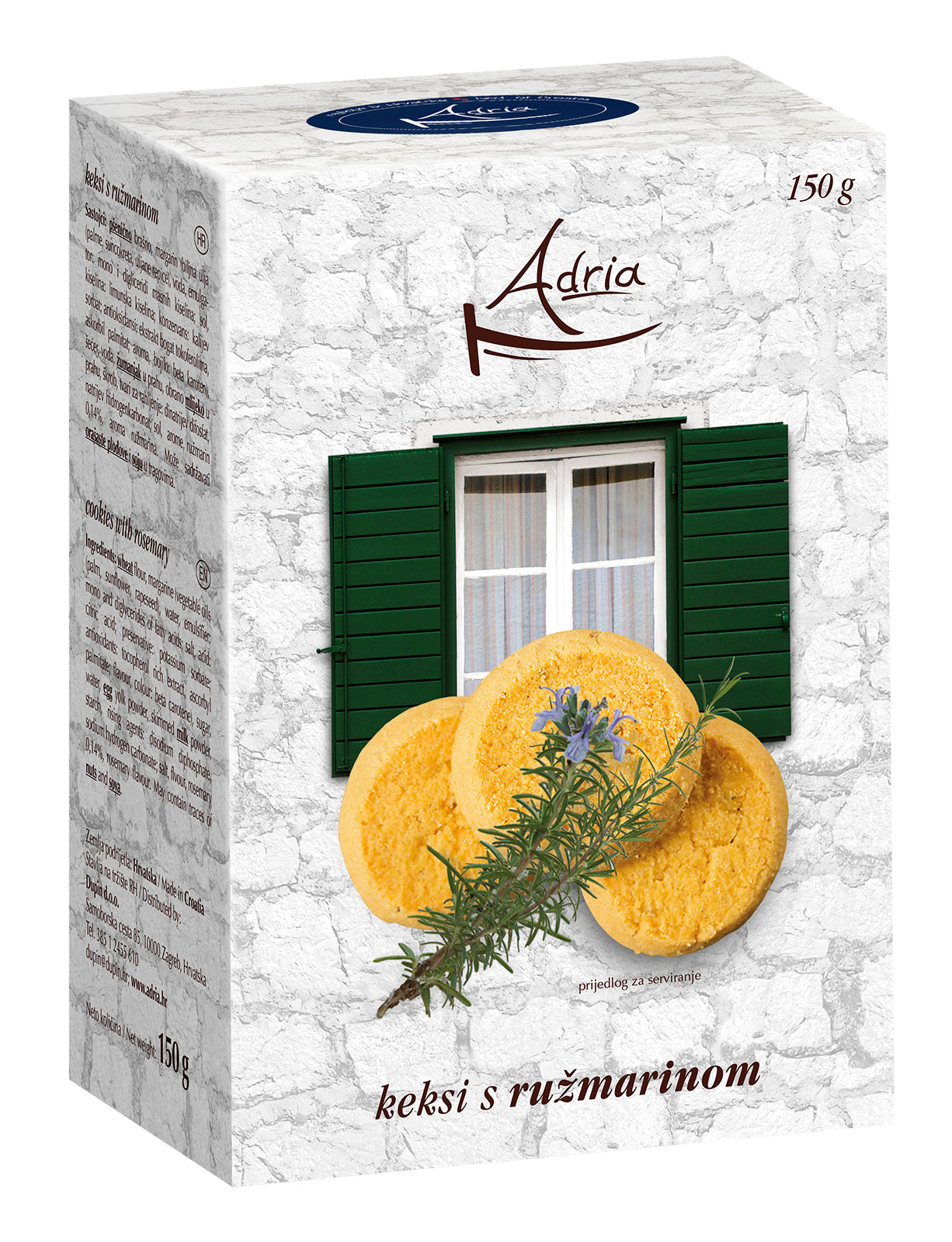 Aromatische Kekse mit Rosmarin duften nach Meer und erinnern an den Sommer. Das in feinste handgemachte Kekse gemischte mediterrane Gewürz besticht durch Geruch und Geschmack. Geben Sie sich Ihren Gedanken hin und segeln Sie durch das Meer der Aromen.