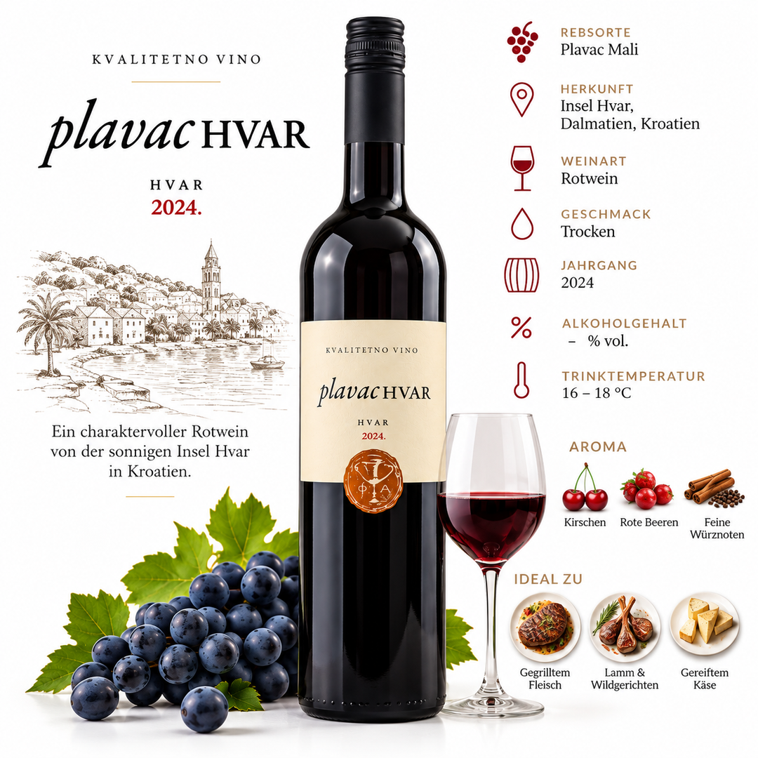 PLAVAC HVAR Rotwein trocken 0,75l