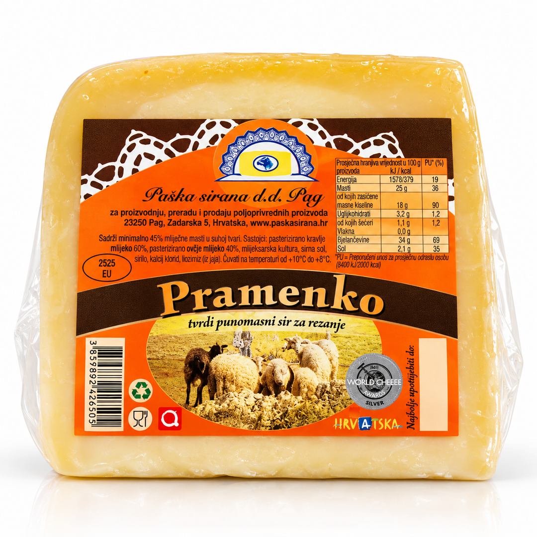 Pramenko cheese (cow and sheep milk) - Paska Sirana Island of Pag ca-330g