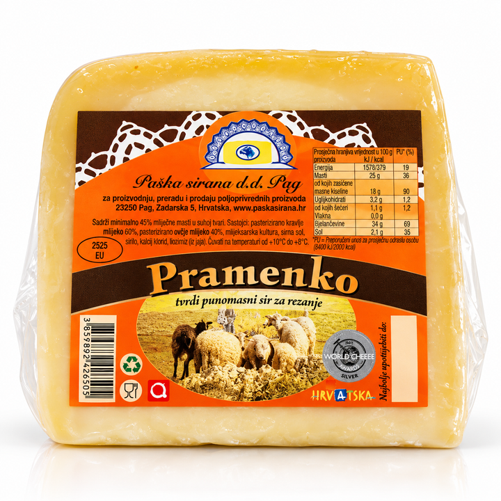 Pramenko cheese (cow and sheep milk) - Paska Sirana Island of Pag ca-330g