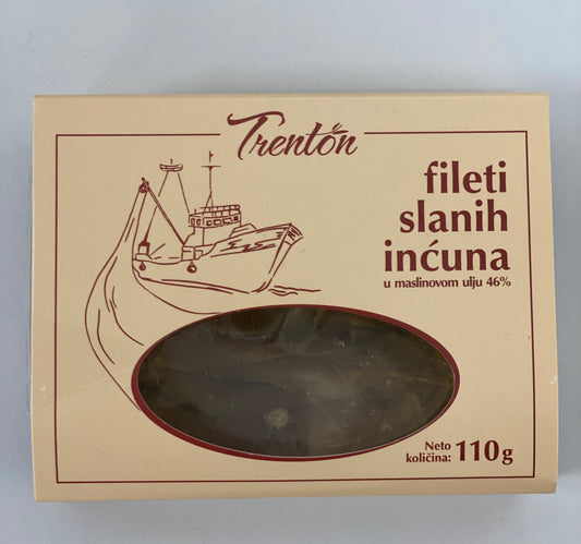 Incuni - the fillets of salted anchovies in olive oil 110g