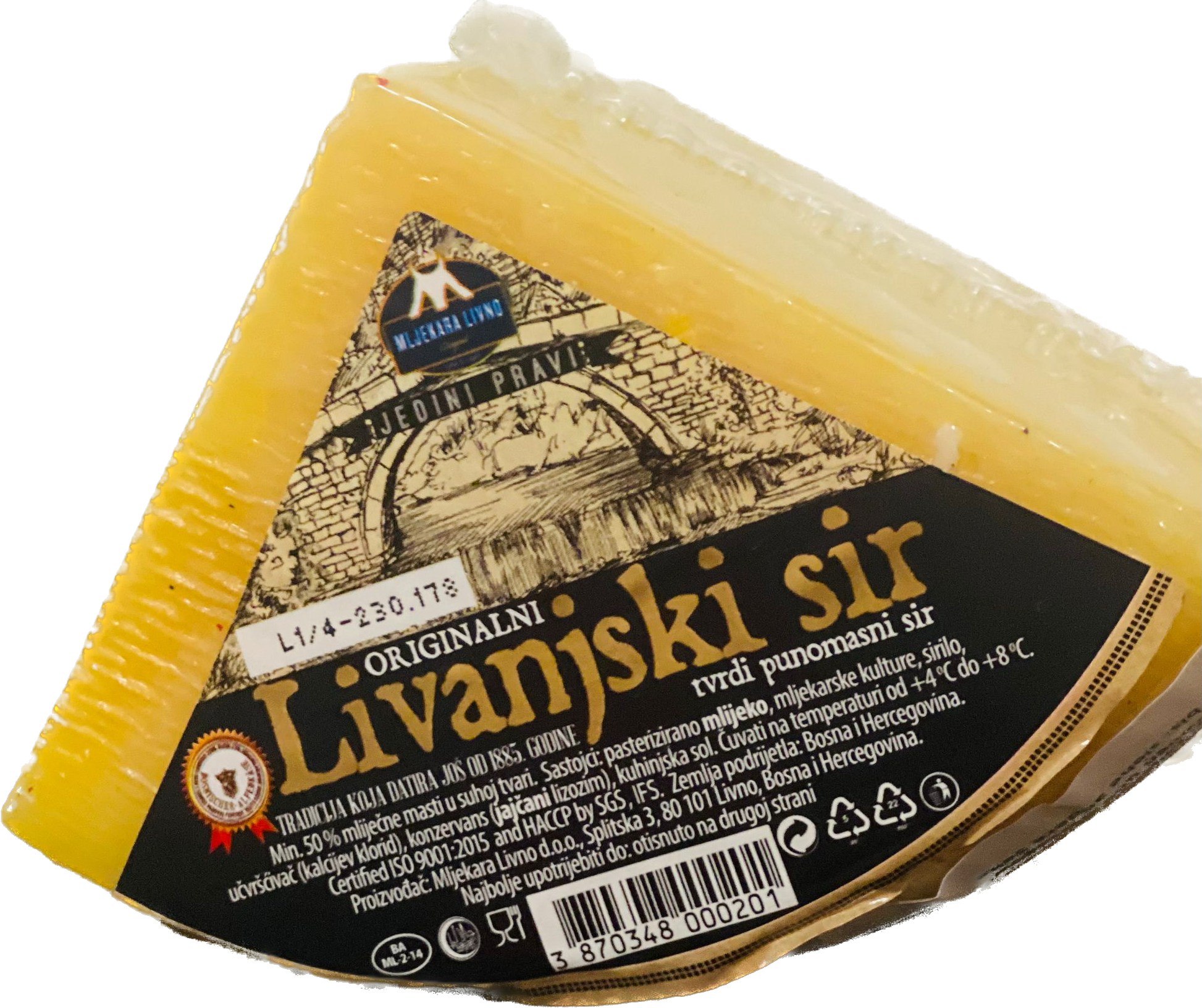 Kroatischer originaler livanjski sir käse